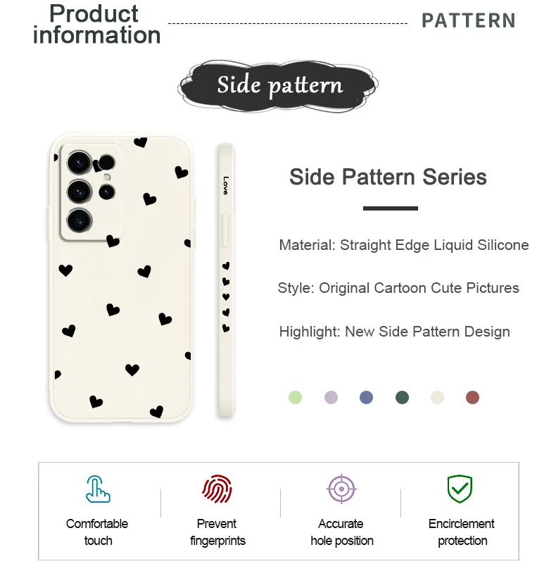 Scatter Love Phone Case For Samsung Galaxy S25 S24 S23 S22 S21 S20 S10 S10E Ultra Plus FE Note 20 Ultra Plus Cover