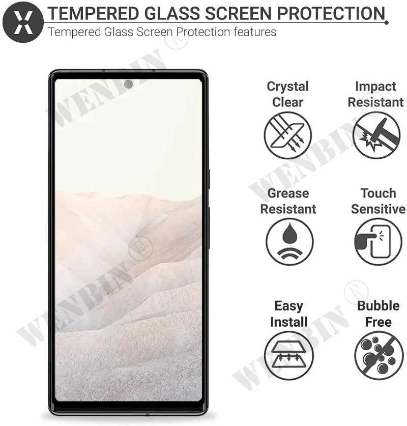 3 Pcs Tempered Glass For Google Pixel 9 Pro XL 8 7 6 Pro 8A 7A 6A 5A 4A 3 XL Curved Full Cover Screen Protector